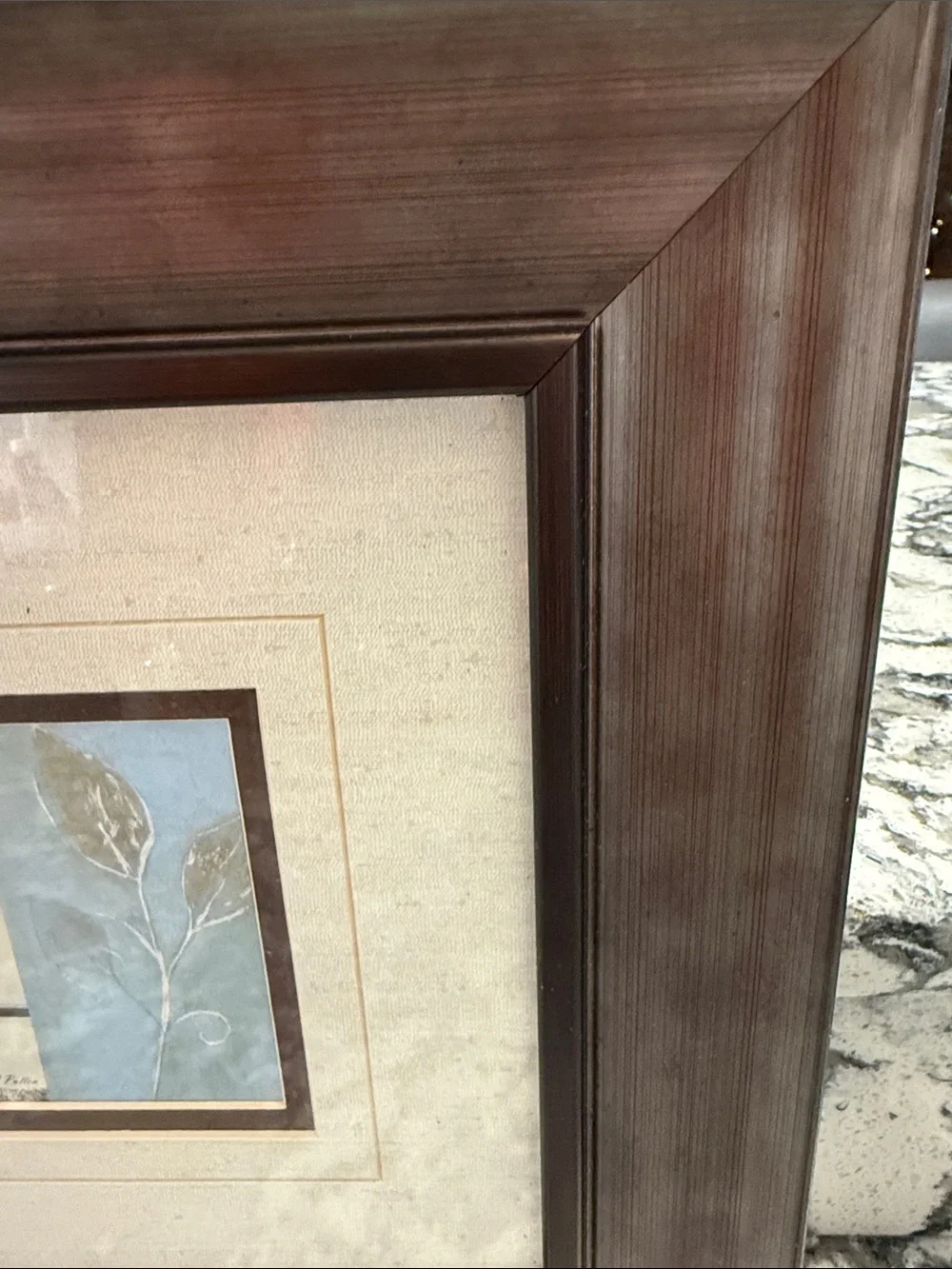 Framed Bathroom Art Print in Brown and Cream by Grace Pullen